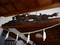 木彫りの龍神
